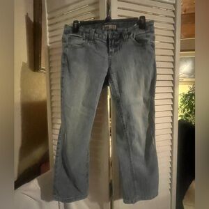 VINTAGE LEI Ashley Low rise crop Blue Straight Leg Jeans
